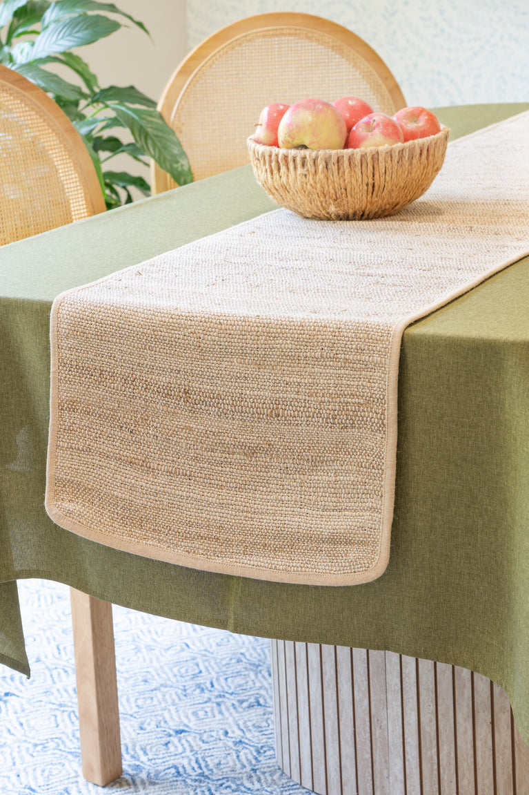 Natural Weave Banana Fabric Table Runner