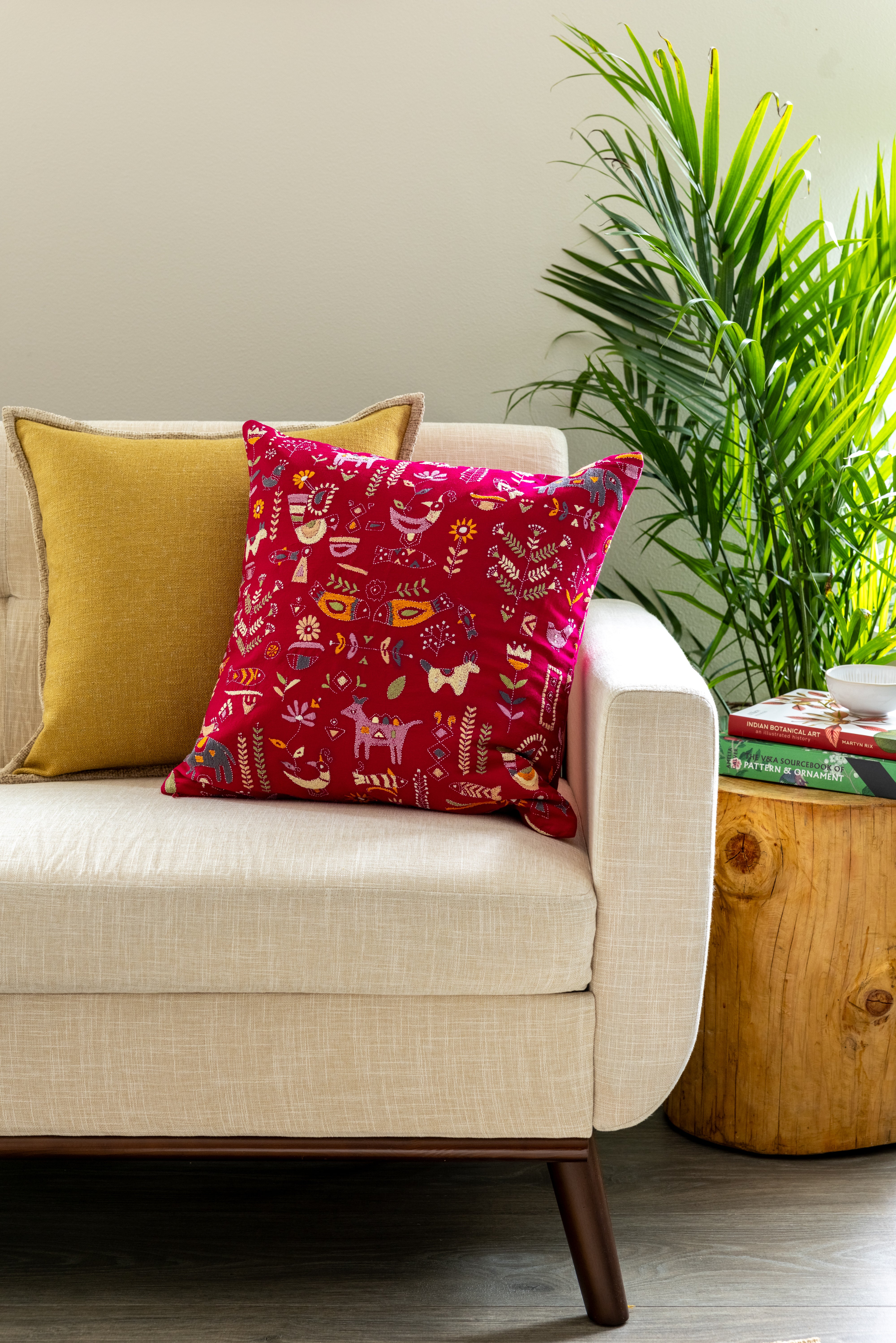 Folk Story Throw Pillow