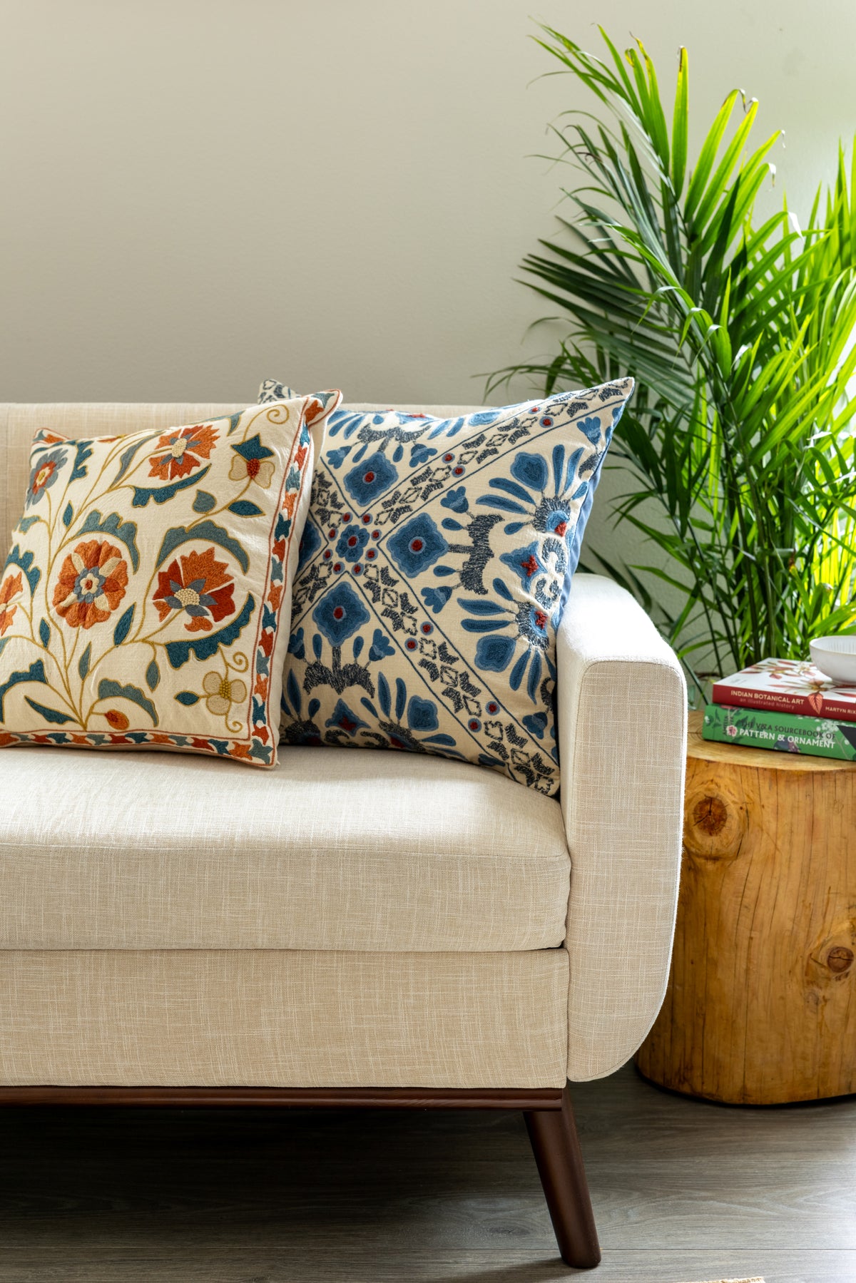 Garden Floral Throw Pillow