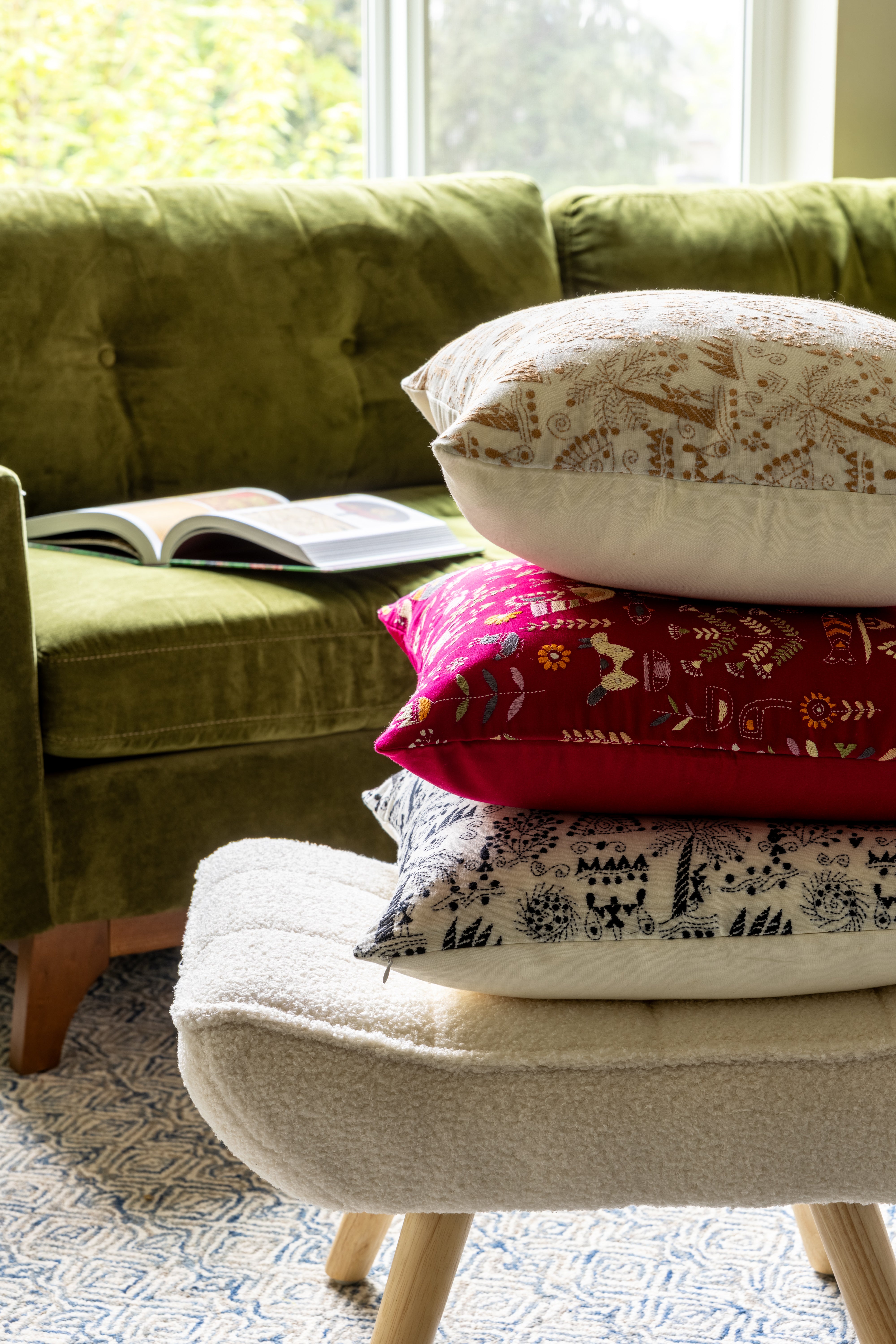 Folk Story Throw Pillow