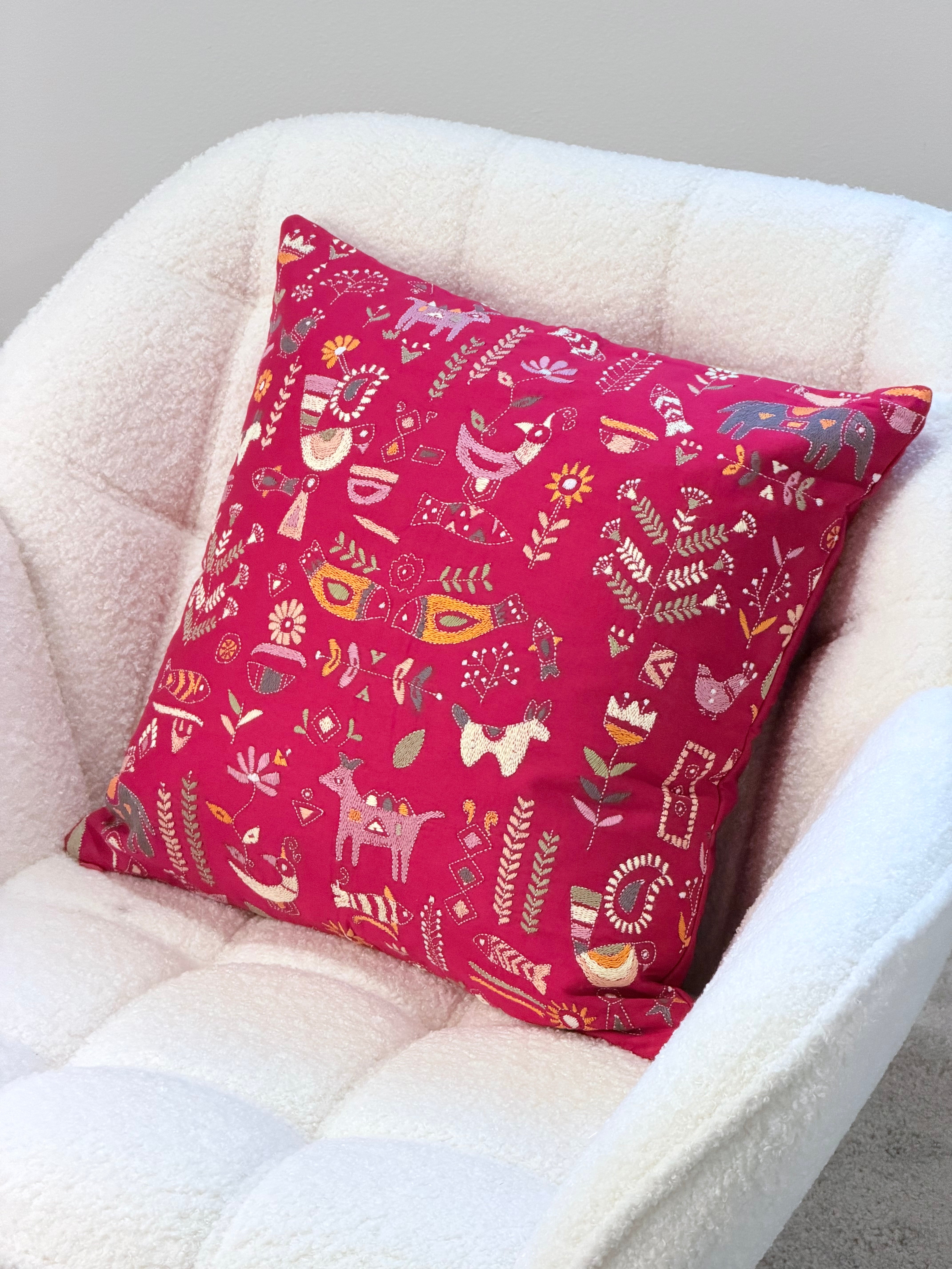 Folk Story Throw Pillow