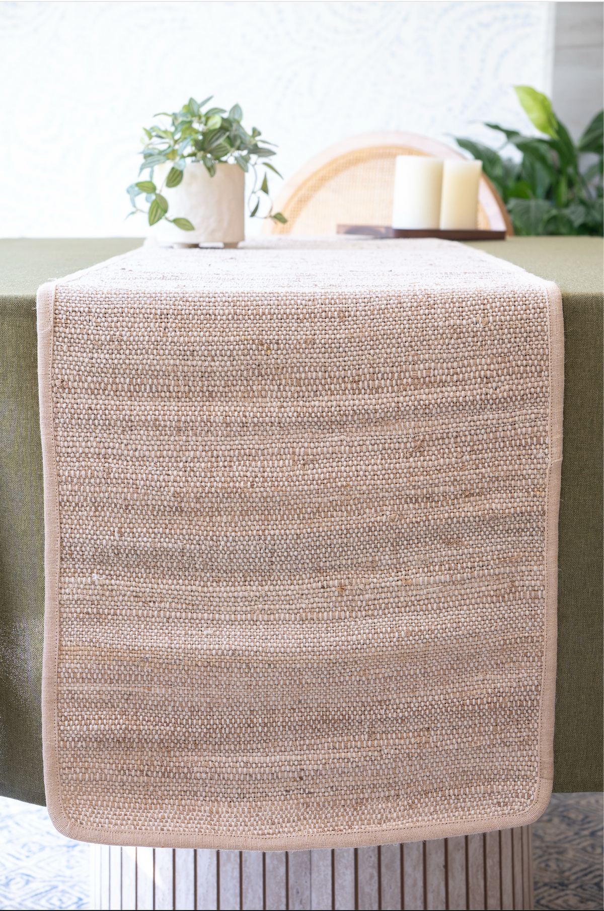 Natural Weave Banana Fabric Table Runner