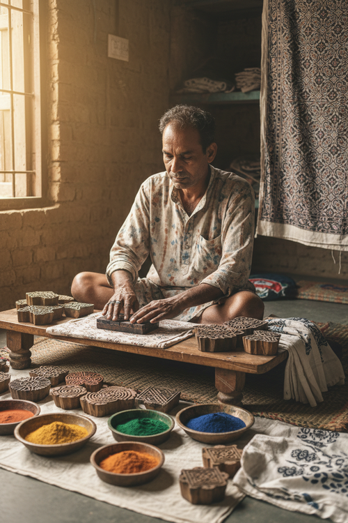 Block Print Artist Portrait
