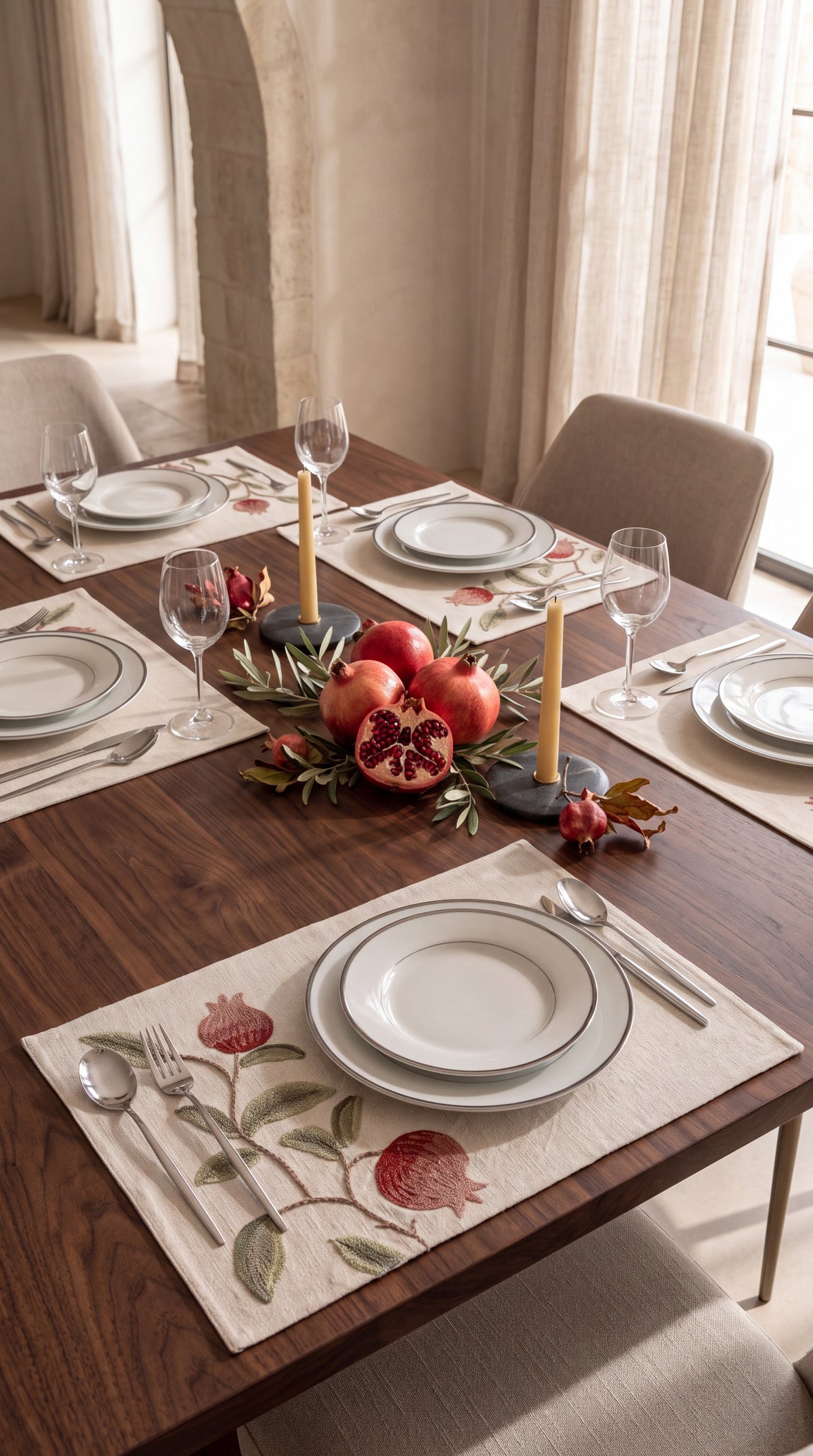 Pomegranate Orchard Placemat - Set of 4